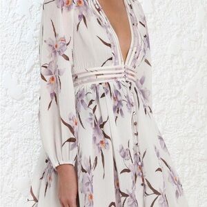 Zimmermann Lilac and White Floral Dress
